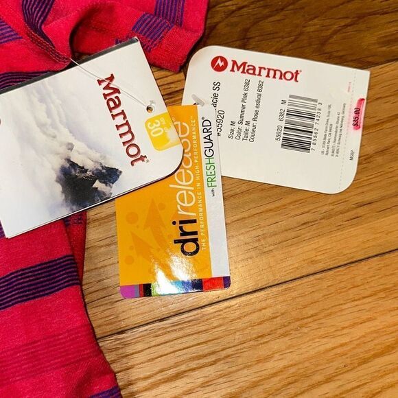 NWT Marmot Girl’s Gracie sz M short sleeve 30 upf quick dry shirt sleeve active - Picture 8 of 9